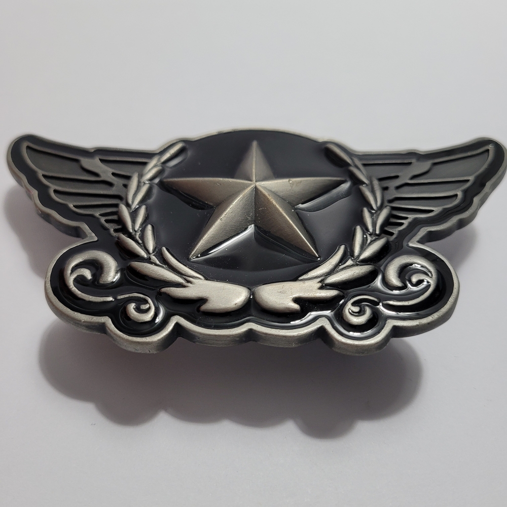 Vintage Sleek Silver and Black Buckle Accessory